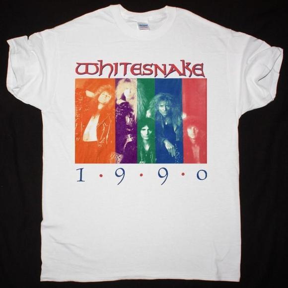 Whitesnake 1990 New White T-Shirt - Picture 1 of 4